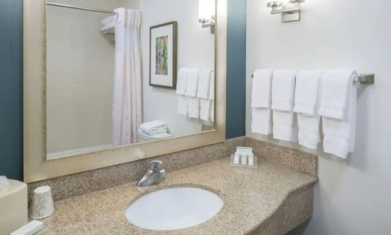 Private guest bathroom at Hilton Garden Inn Dothan.