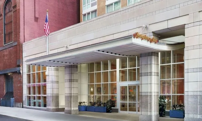 Entrance at Hampton Inn Manhattan/Times Square Central.