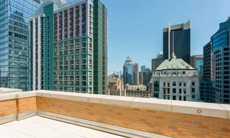 Rooftop terrace at Hampton Inn Manhattan/Times Square Central.