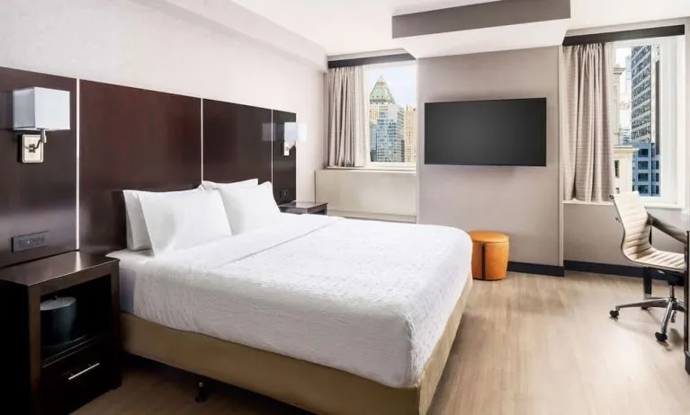 Day use room with work desk and private bathroom at Hampton Inn Manhattan/Times Square Central.