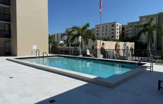 Outdoor pool at The Harrison Hotel Downtown Hollywood.