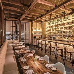 On-site bar and dining area at Le Méridien Columbus, The Joseph.