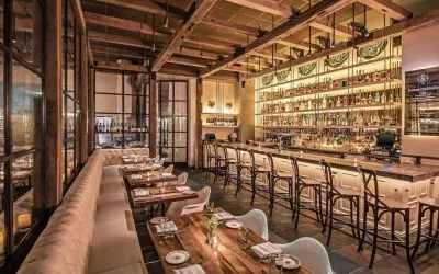 On-site bar and dining area at Le Méridien Columbus, The Joseph.