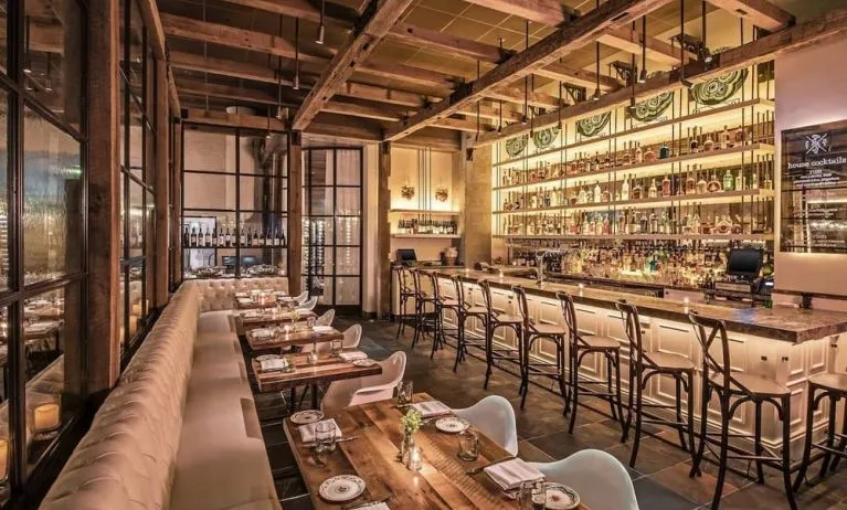 On-site bar and dining area at Le Méridien Columbus, The Joseph.