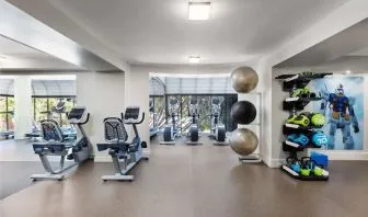 Fully equipped fitness center at Stanford Court San Francisco.