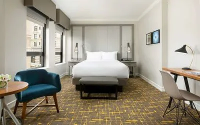 King bed at Stanford Court San Francisco.