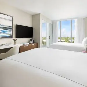 Day use twin room with work desk at The Altair Hotel Bay Harbor.