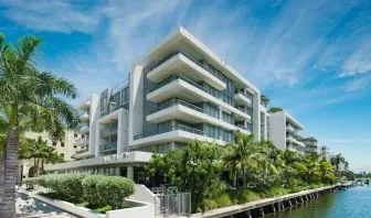 Exterior view of The Altair Hotel Bay Harbor.