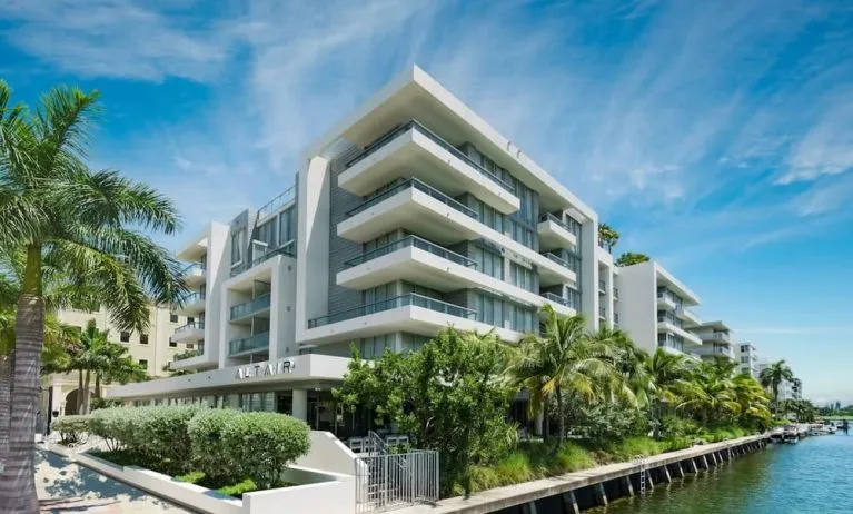 Exterior view of The Altair Hotel Bay Harbor.