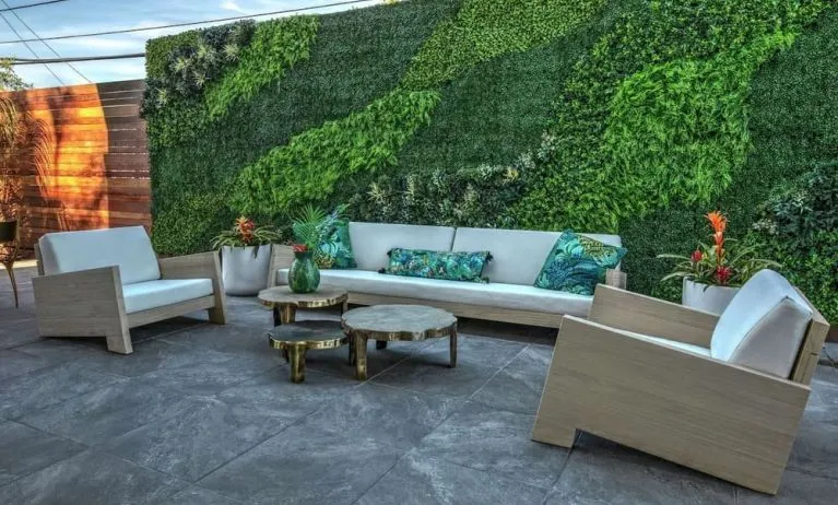 Outdoor seating at Hampton Inn Vallejo.