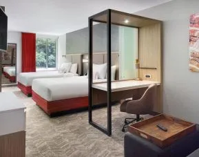 Day use twin room with workspace at 	SpringHill Suites Atlanta Northwest.