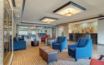 Hotel lobby at Comfort Suites Alexandria, LA.