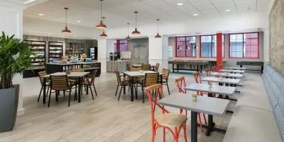 Dining area at Hotel Caza.