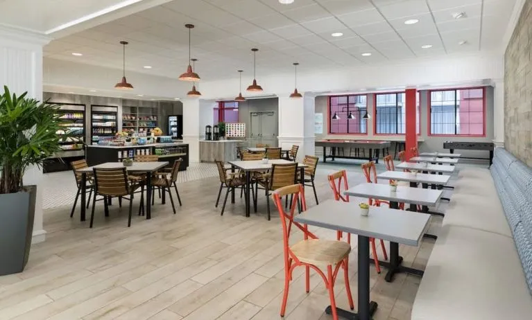 Dining area at Hotel Caza.