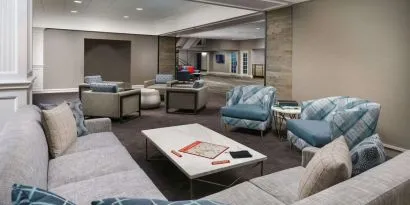 Lounge seating at Hotel Caza.