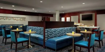 Dining area at Courtyard Boston Cambridge.