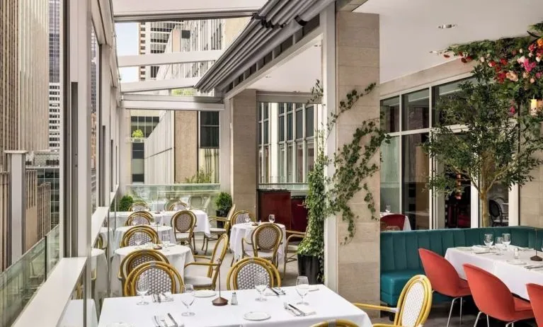 Terrace dining area at DoubleTree By Hilton New York Midtown Fifth Ave.