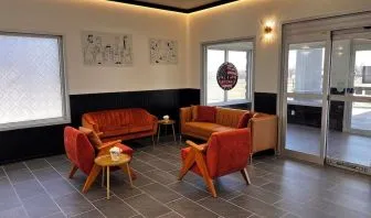 Lobby seating at The Irish Inn Boutique Hotel.