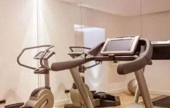 Fitness center at The Irish Inn Boutique Hotel.