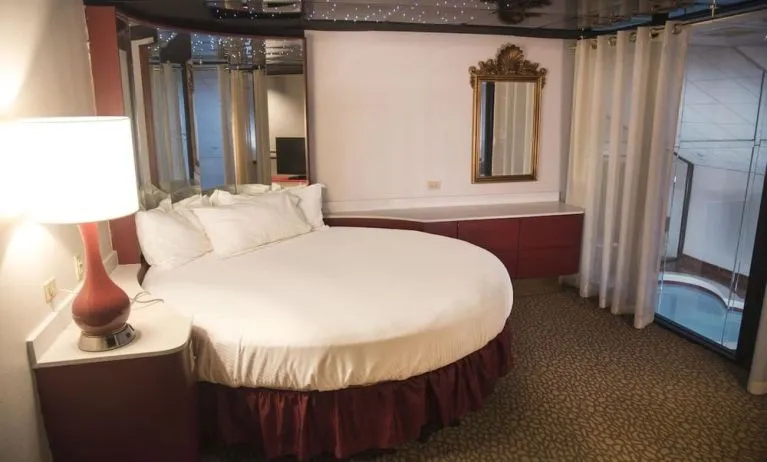 Romantic king room at Cove Haven Resort.