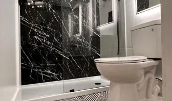 Guest bathroom at The Irish Inn Boutique Hotel.