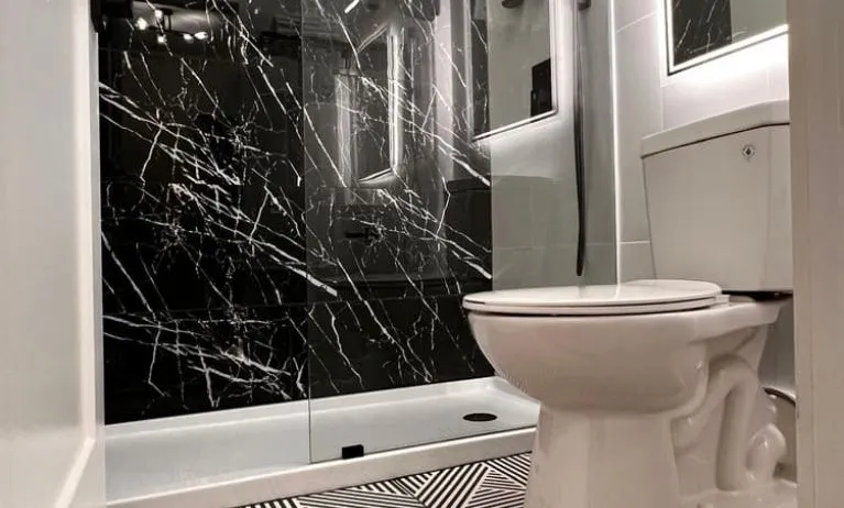Guest bathroom at The Irish Inn Boutique Hotel.