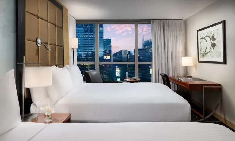 Queen beds at Millennium Hotel Broadway Times Square.