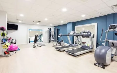 Gym at Hampton By Hilton Humberside Airport.