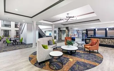 Lobby seating at Homewood Suites By Hilton Shreveport.