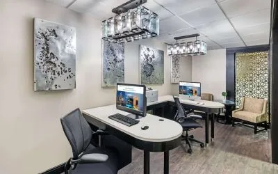 Business center at Homewood Suites By Hilton Shreveport.