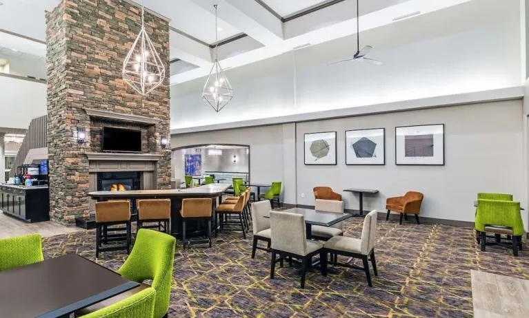 Lobby seating at Homewood Suites By Hilton Shreveport.