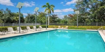 Outdoor pool at Element Miami International Airport.