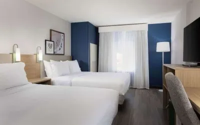 Day use room with queen beds at Spark By Hilton Guelph.