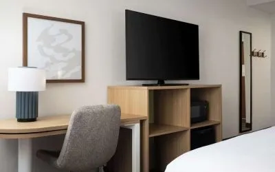 Day use room with king bed at Spark By Hilton Guelph.