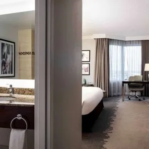 Day use room with work desk and private bathroom at Pullman Miami Airport.