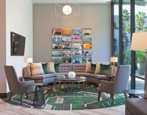 Coworking lounge at Homewood Suites By Hilton LAX Airport.