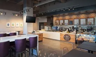 Coffee shop perfect for coworking at Homewood Suites By Hilton LAX Airport.
