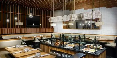 On-site restaurant at AC Hotel New York Times Square.