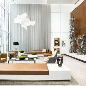 Lobby area at AC Hotel New York Times Square.