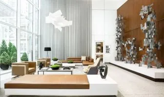 Lobby area at AC Hotel New York Times Square.