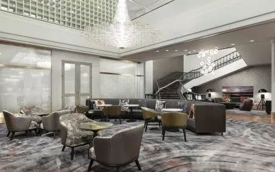 Lounge and coworking space at The Westin New Orleans.