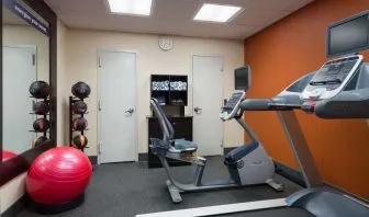 Well equipped fitness center at Hampton Inn Manhattan Chelsea.