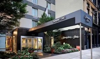 Hotel entrance at Hampton Inn Manhattan Chelsea.