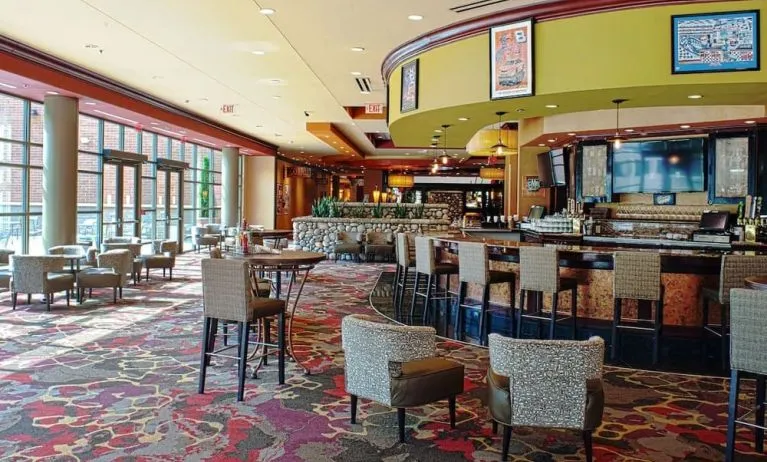 Co-working space along the bar at Embassy Suites By Hilton Charlotte-Concord-Golf Resort & Spa.