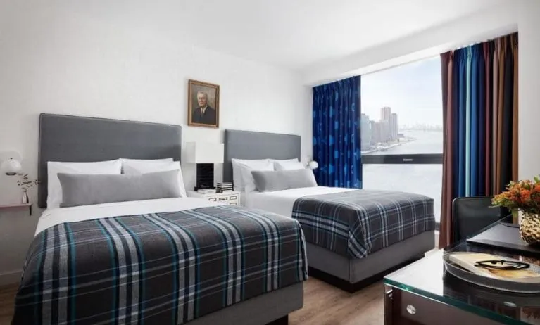 Day use twin room with work desk and private bathroom at Graduate New York.
