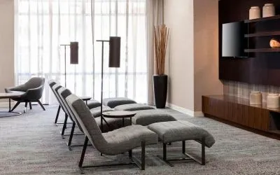 Lounge seating at Courtyard Miami Dolphin Mall.
