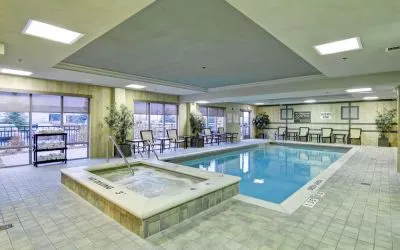 Indoor pool at Hampton Inn And Suites Guelph.
