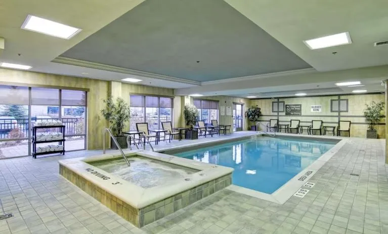 Indoor pool at Hampton Inn And Suites Guelph.