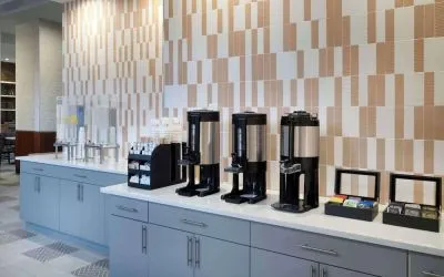 Coffee station at DoubleTree By Hilton Long Island City, NY.