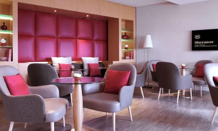 Hotel bar at Sheraton Paris Charles De Gaulle Airport Hotel.
